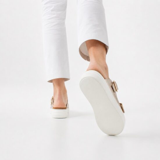 Sandalias de mujer de piel con plantilla extraíble