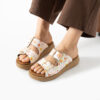 Sandalias de mujer de piel con plantilla extraíble