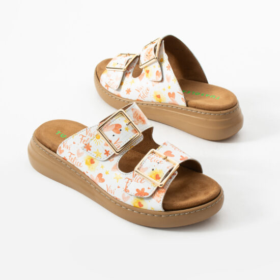 Sandalias de mujer de piel con plantilla extraíble - vista superior