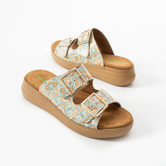 Sandalias de mujer de piel con plantilla extraíble - detalle