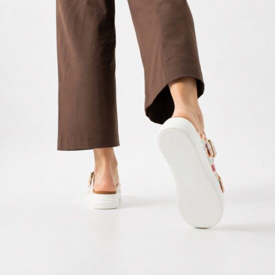 Sandalias de mujer de piel con plantilla extraíble - vista superior