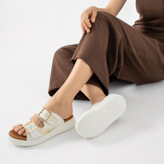 Sandalias de mujer de piel con plantilla extraíble - vista superior
