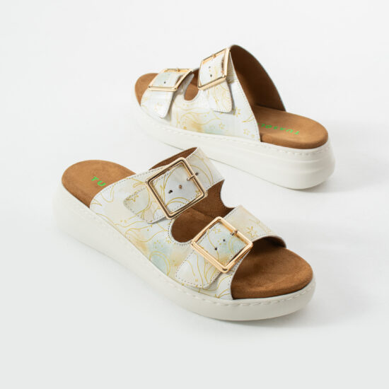 Sandalias de mujer de piel con plantilla extraíble - detalle