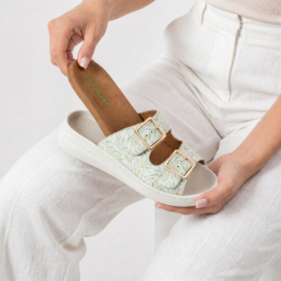 Sandalias de mujer de piel con plantilla extraíble - Естествена кожа