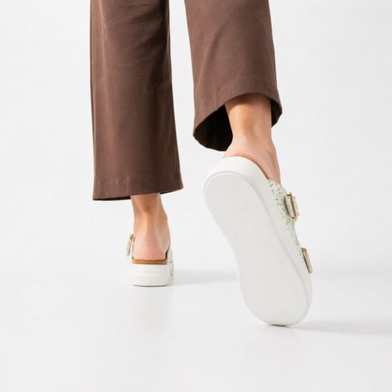 Sandalias de mujer de piel con plantilla extraíble - vista superior