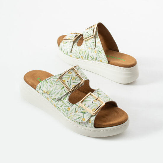 Sandalias de mujer de piel con plantilla extraíble