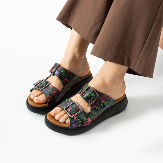 Sandalias de mujer de piel con plantilla extraíble