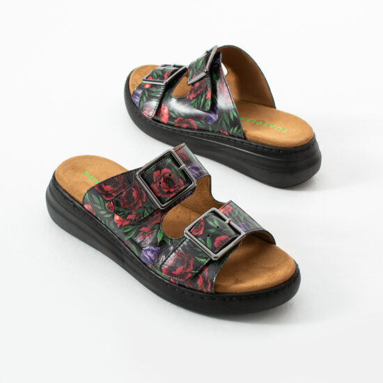 Sandalias de mujer de piel con plantilla extraíble - vista superior