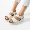 Sandalias de piel para mujer con plantillas extraíbles y velcro