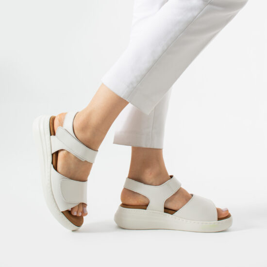 Sandalias de piel para mujer con plantillas extraíbles y velcro - Естествена кожа