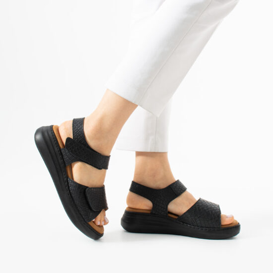 Mujer Marea Croco Black от Естествена кожа