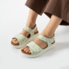 Sandalias de piel para mujer con plantillas extraíbles y velcro
