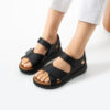 Sandalias de piel para mujer con talón cerrado y plantillas extraíbles