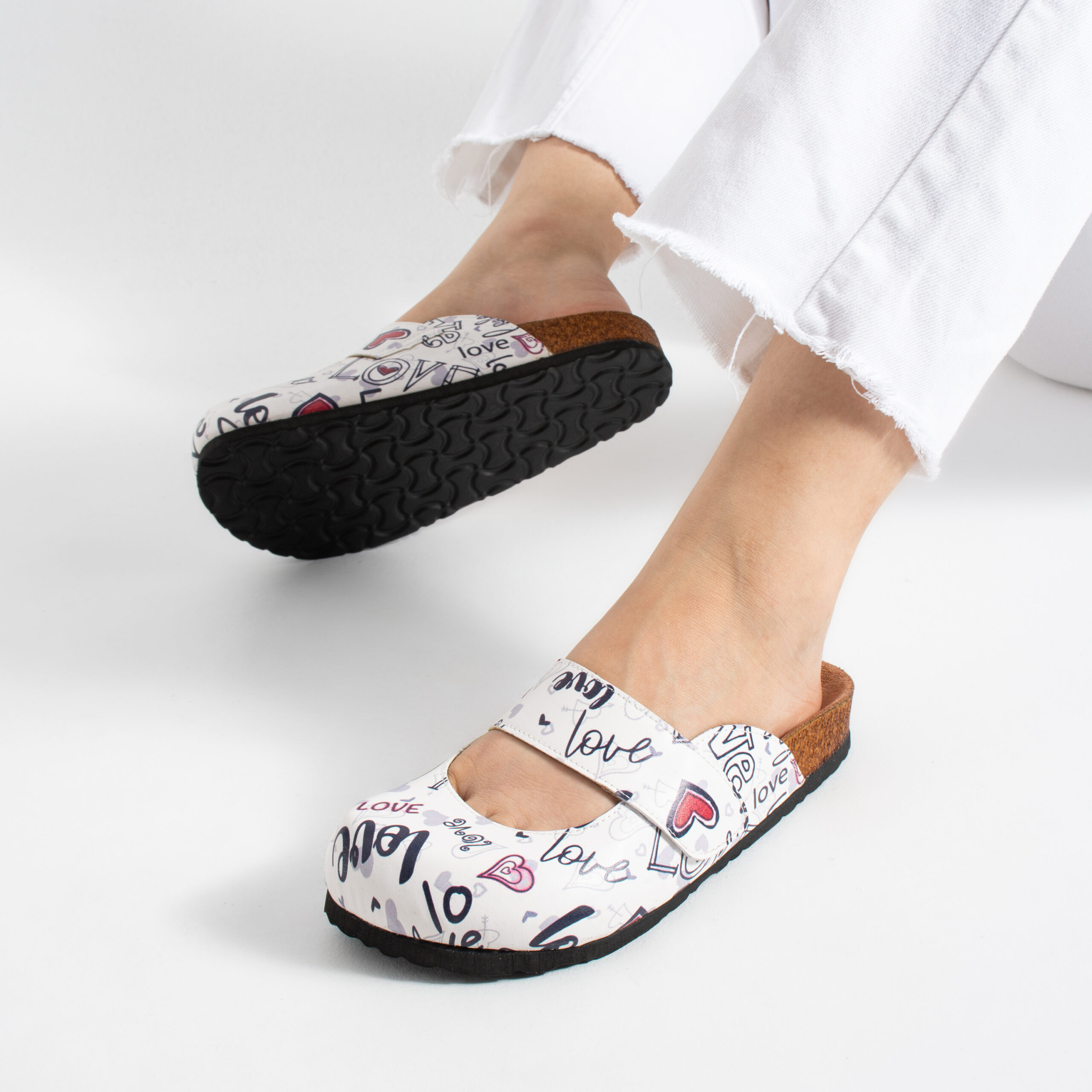 Zuecos planos estampados Zuecos de mujer Шарени 5 Zuecos planos estampados — 5
