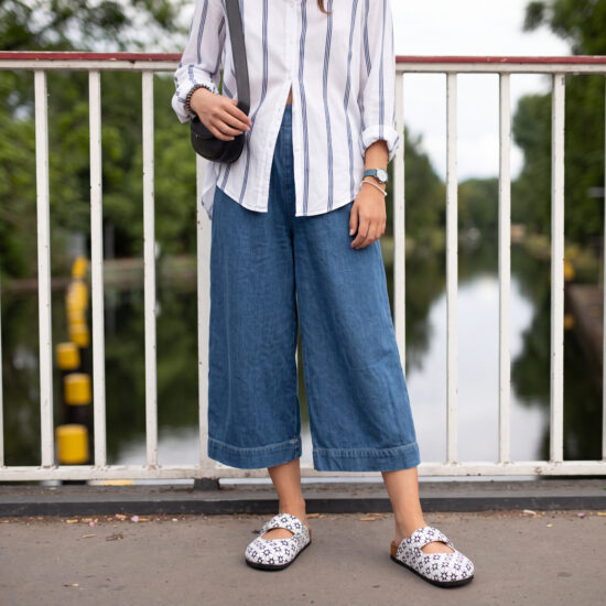 Zuecos planos estampados — 2