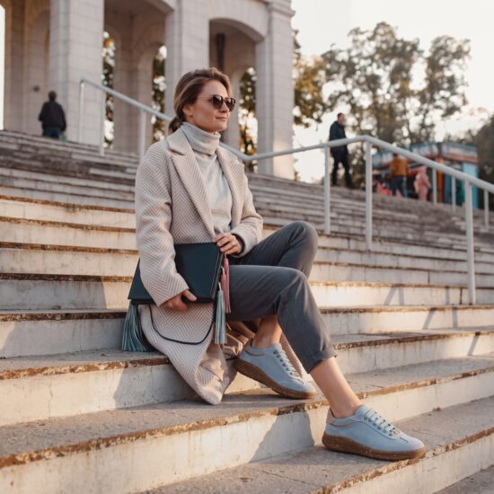 Zapatos barefoot para mujer de ante con horma ancha - Azul