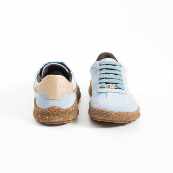 Zapatos barefoot para mujer de ante con horma ancha - vista superior