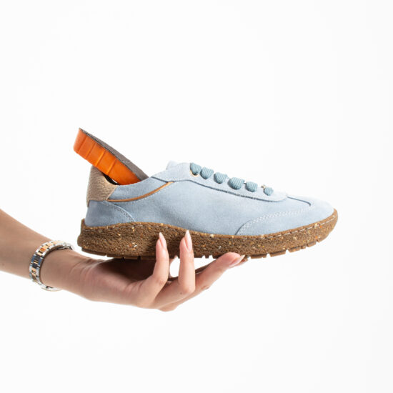 Zapatos barefoot para mujer de ante con horma ancha - TSL Barefoot Icon Sky - 9