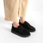 Zapatos cómodos de piel de ante con memory foam