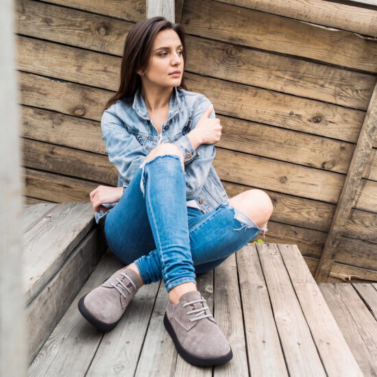 Zapatos cómodos de piel de ante con memory foam - TSL Memory Alma Grey - 9
