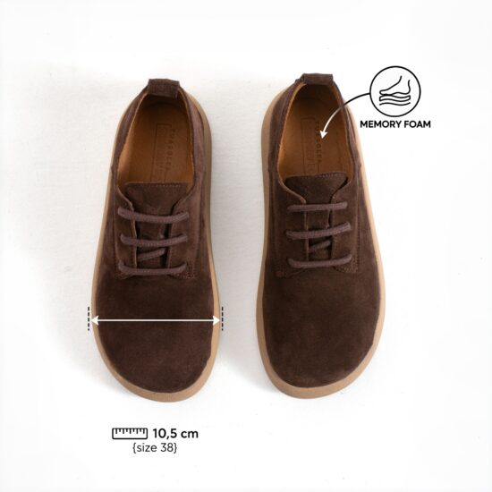 Zapatos cómodos de piel de ante con memory foam - vista superior