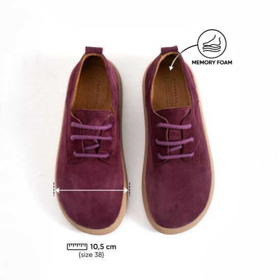 Zapatos cómodos de piel de ante con memory foam Zapatos planos de mujer 15 Zapatos cómodos de piel de ante con memory foam - vista lateral