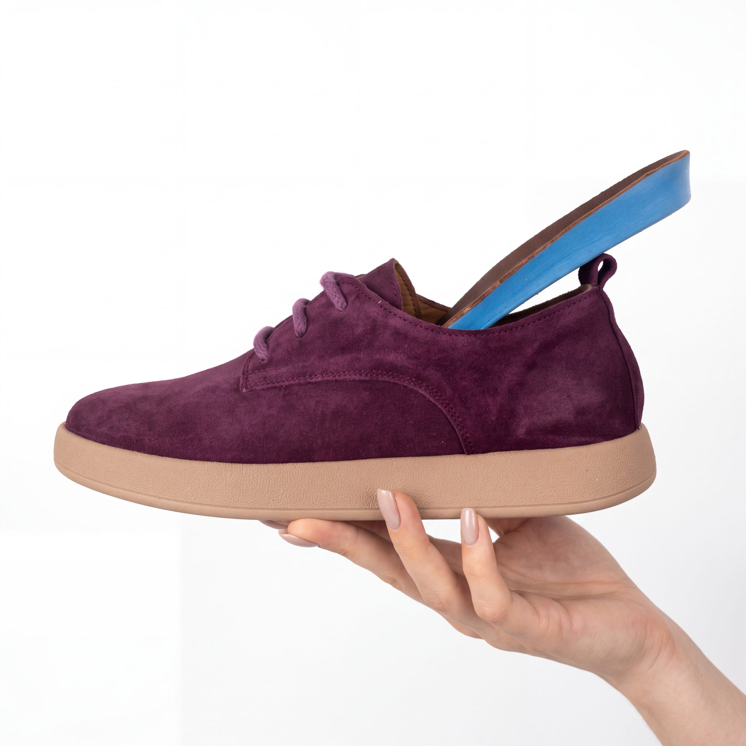 Zapatos cómodos de piel de ante con memory foam Zapatos planos de mujer 7 Zapatos cómodos de piel de ante con memory foam - vista superior
