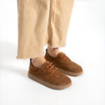 Zapatos cómodos de piel de ante con memory foam