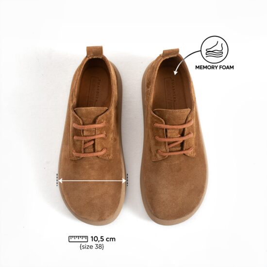 Zapatos cómodos de piel de ante con memory foam - vista lateral