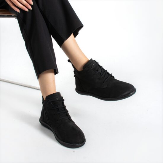 Botines de mujer de nobuk con espuma viscoelástica Botines de mujer 11 Botines de mujer de nobuk con espuma viscoelástica - Nobuk