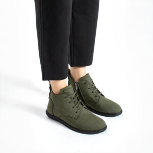 Botines de mujer de nobuk con espuma viscoelástica