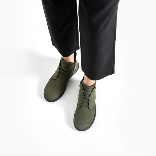 Botines de mujer de nobuk con espuma viscoelástica Botines de mujer 11 Botines de mujer - TSL Memory Nora Olive