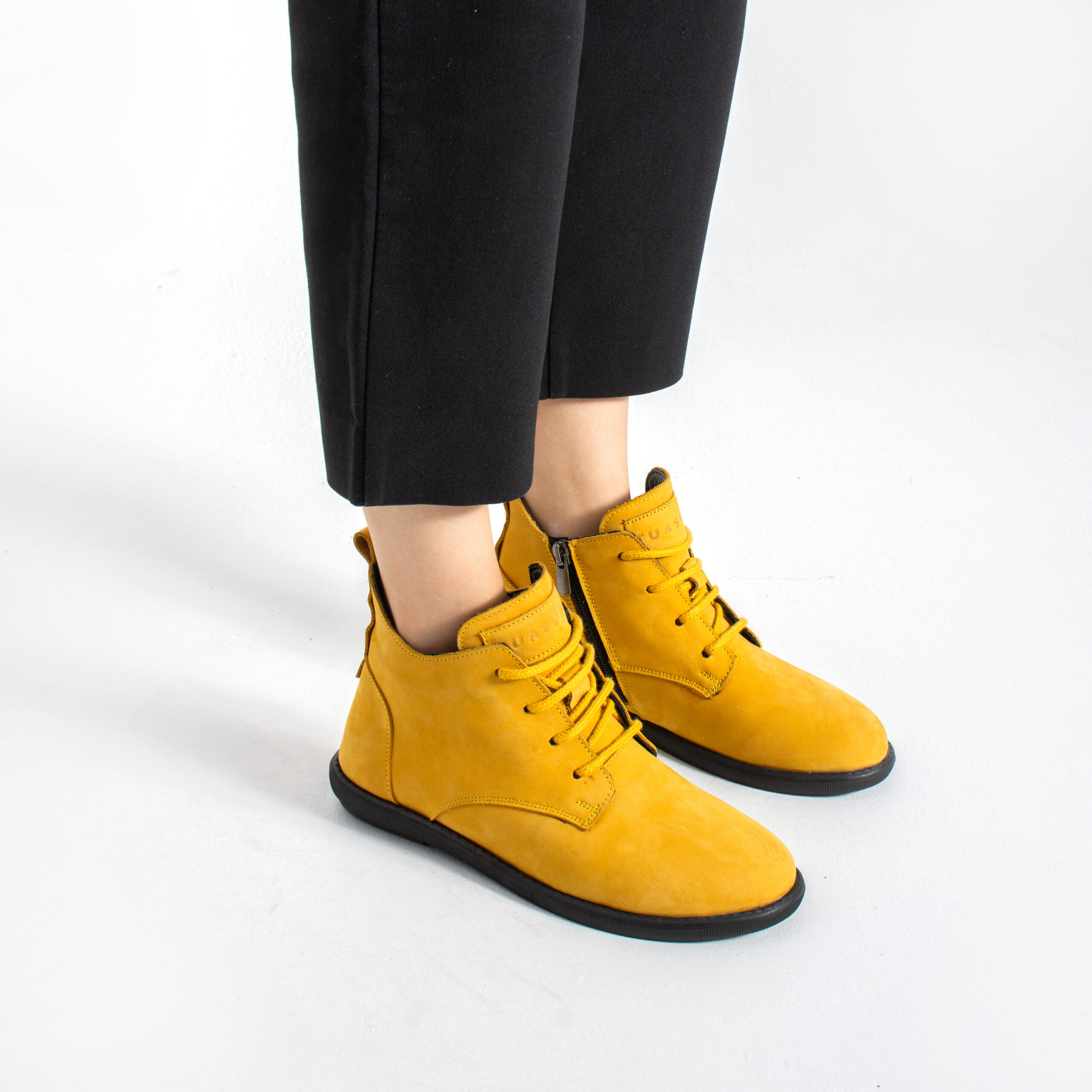 Botines de mujer de nobuk con espuma viscoelástica Botines de mujer Botines de mujer de nobuk con espuma viscoelástica