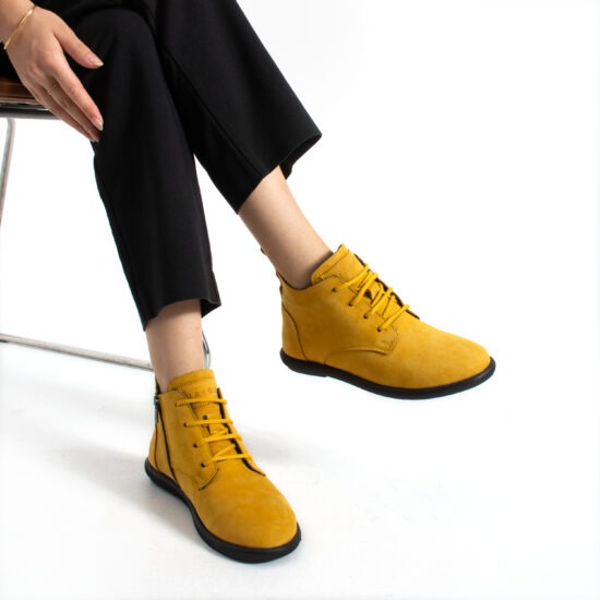Botines de mujer de nobuk con espuma viscoelástica Botines de mujer 11 Botines de mujer de nobuk con espuma viscoelástica - Nobuk