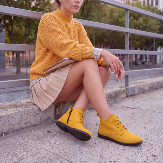 Botines de mujer de nobuk con espuma viscoelástica Botines de mujer 14 Botines de mujer de nobuk con espuma viscoelástica - vista superior