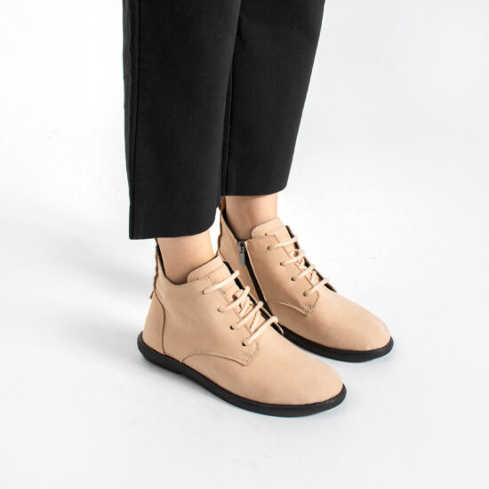 Botines de mujer de nobuk con espuma viscoelástica