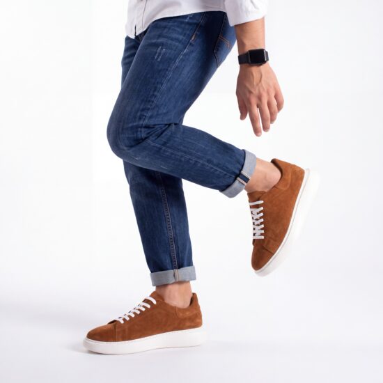Zapatillas casual para hombre - Zen Camel Suede