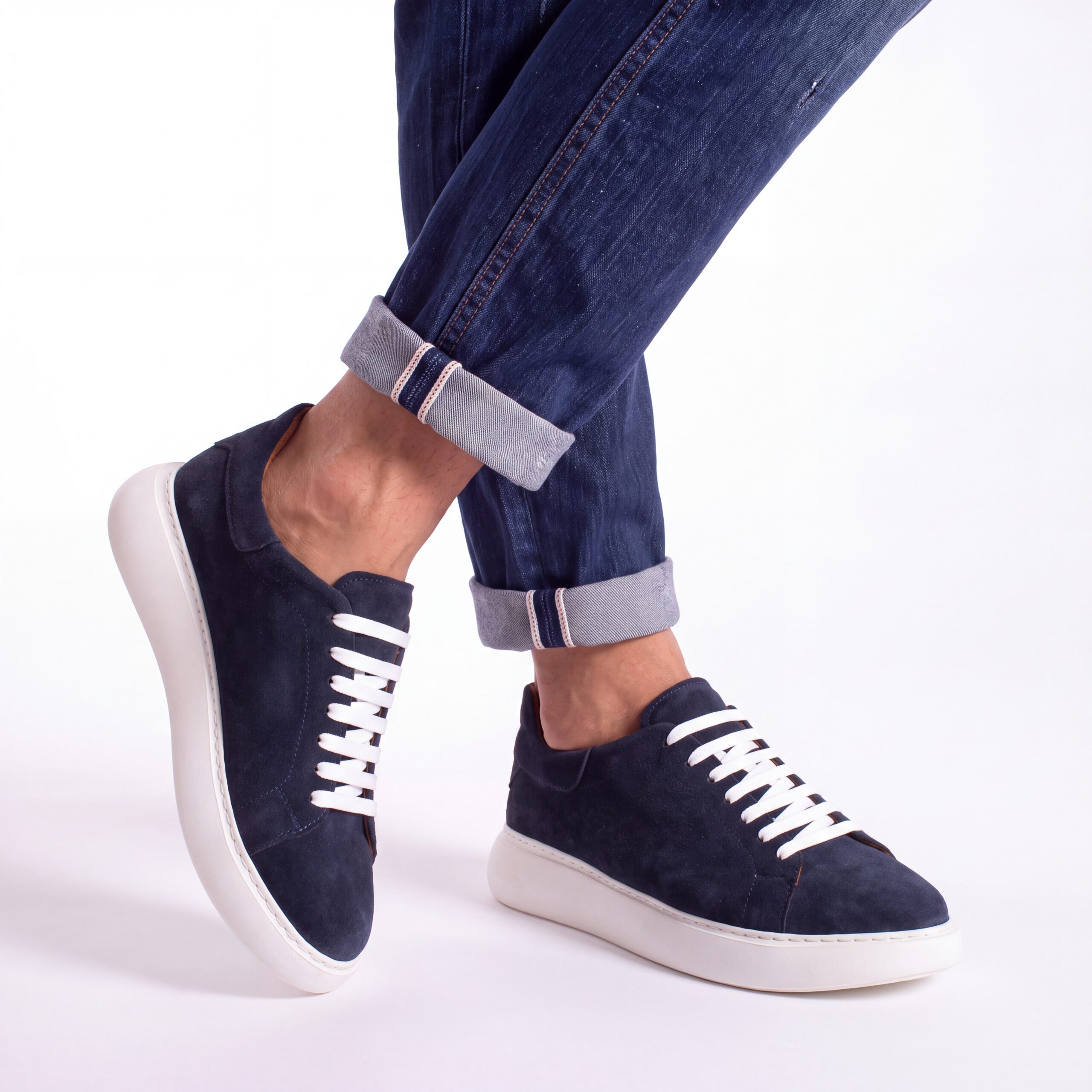 Zapatillas casual para hombre de ante Zapatillas casual para hombre 5 Zen Navy Suede - Azul - Ante