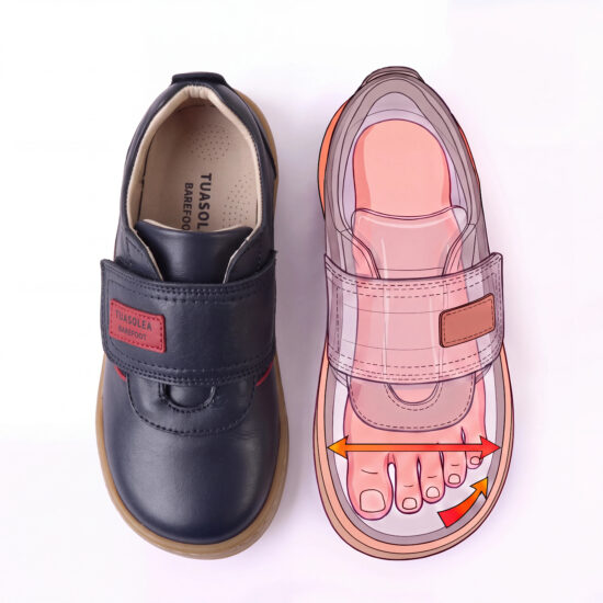Zapatos barefoot para niños de piel natural - detalle