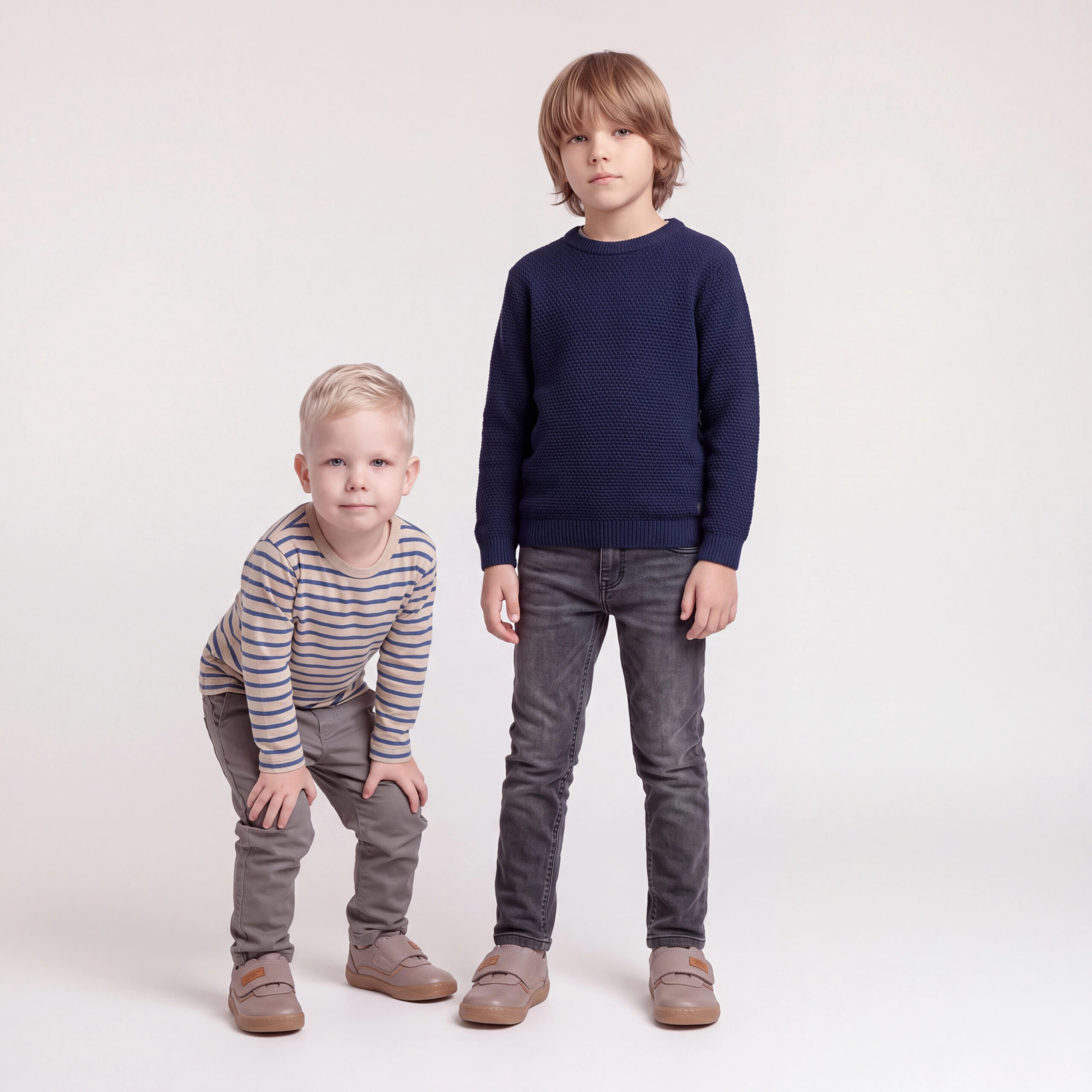 Zapatos barefoot para niños de piel natural Calzado Barefoot para niños 2 Zapatos barefoot para niños de piel natural - Gris