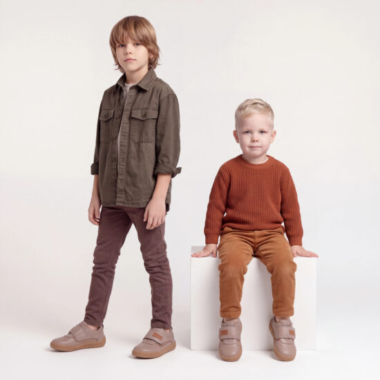 Zapatos barefoot para niños de piel natural - Beige - 10