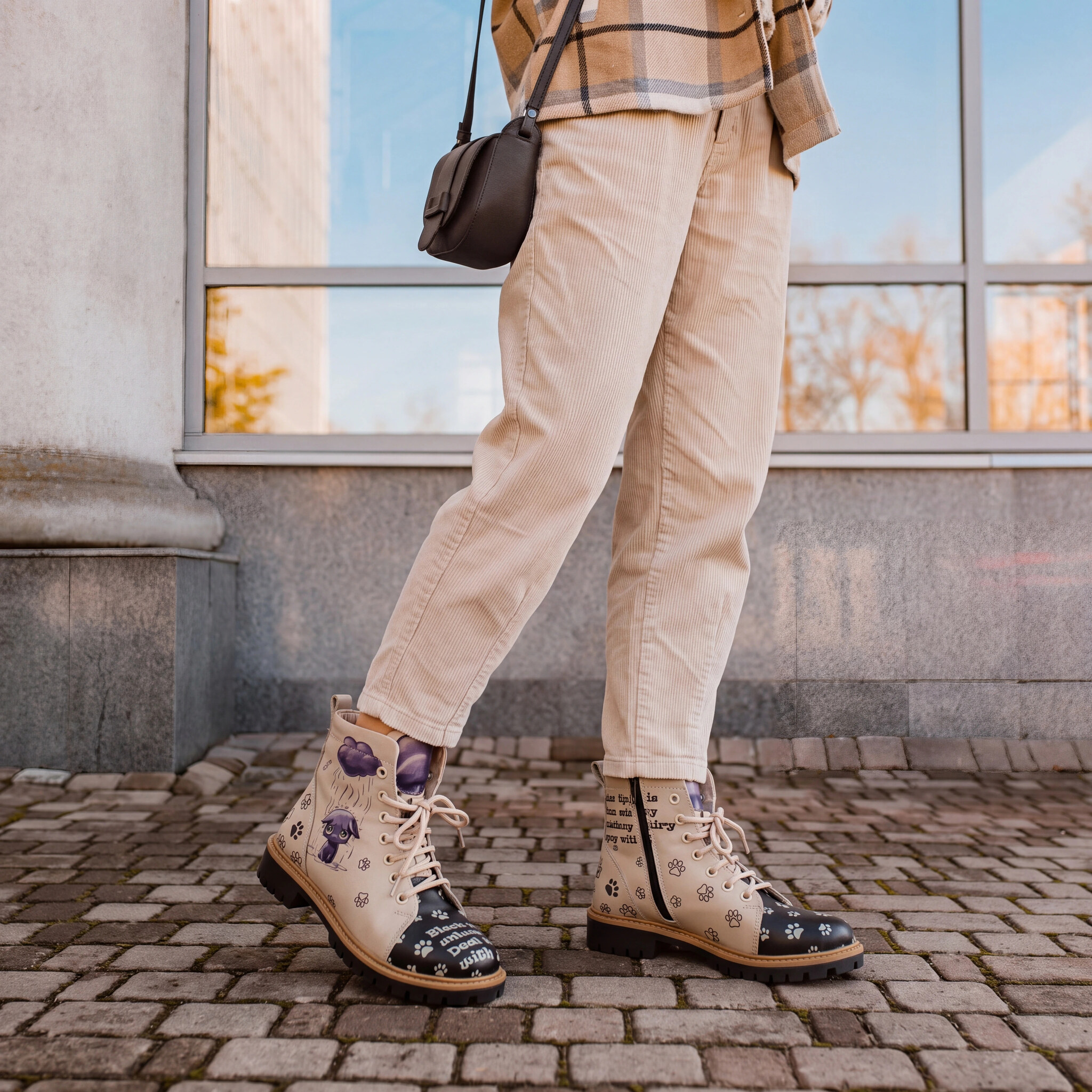 Botas de mujer de piel con estampado colorido Botines de mujer 7 Botas de mujer de piel con estampado colorido - vista superior
