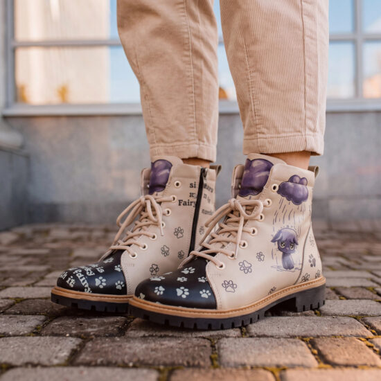 Botas de mujer de piel con estampado colorido Botines de mujer 16 Botas de mujer de piel con estampado colorido - detalle