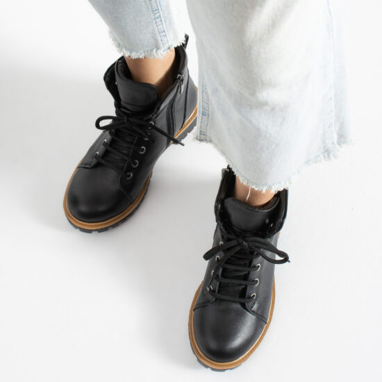 Botas negras de mujer de piel Botines de mujer 10 Botines de mujer - TSL Memory Rebel Black