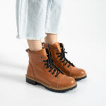 Botas marrones de mujer de piel