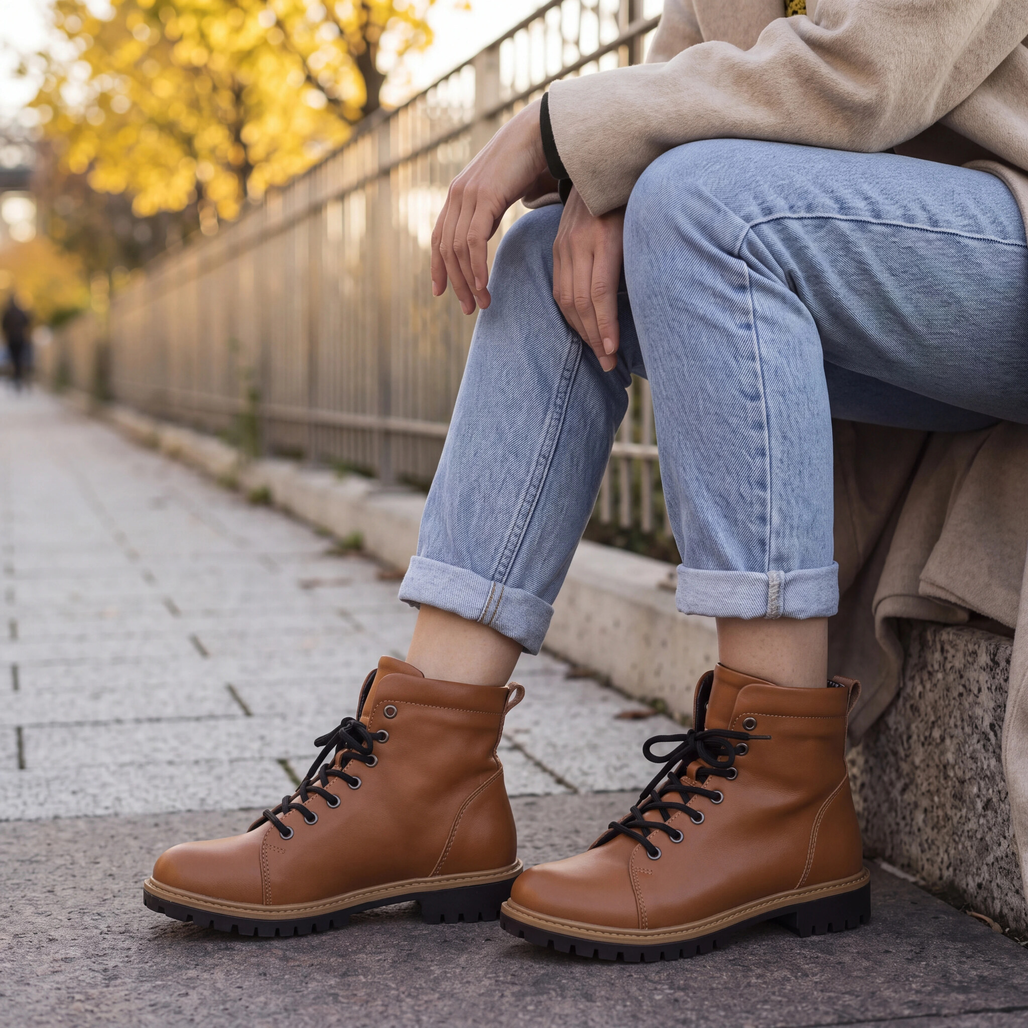 Botas marrones de mujer de piel Botines de mujer 7 Botas marrones de mujer de piel - vista superior