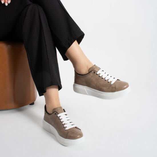 Zapatillas casual de mujer de piel - Piel