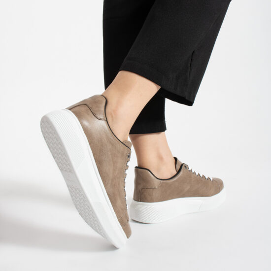 Zapatillas casual de mujer de piel - vista lateral