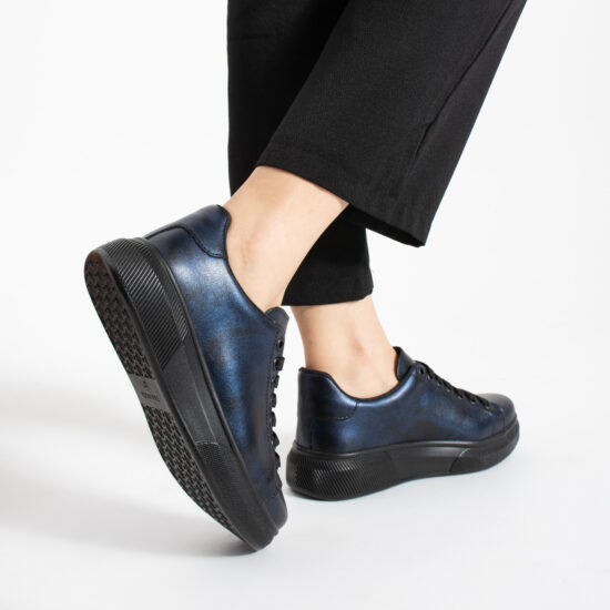 Zapatillas casual de mujer de piel - vista lateral