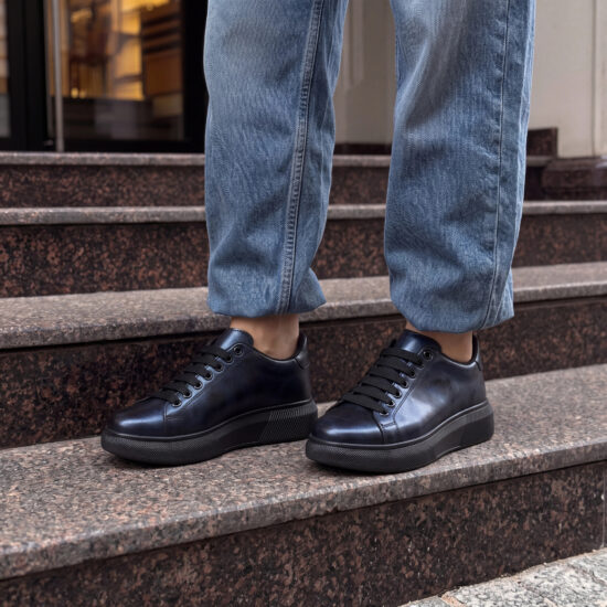 Zapatillas casual de mujer de piel - vista superior